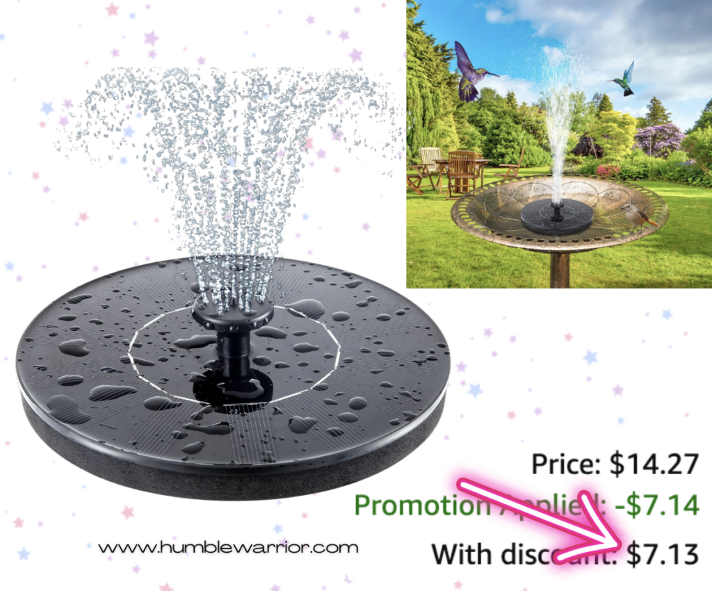 The Mademax Solar Bird Bath Fountain Pump!